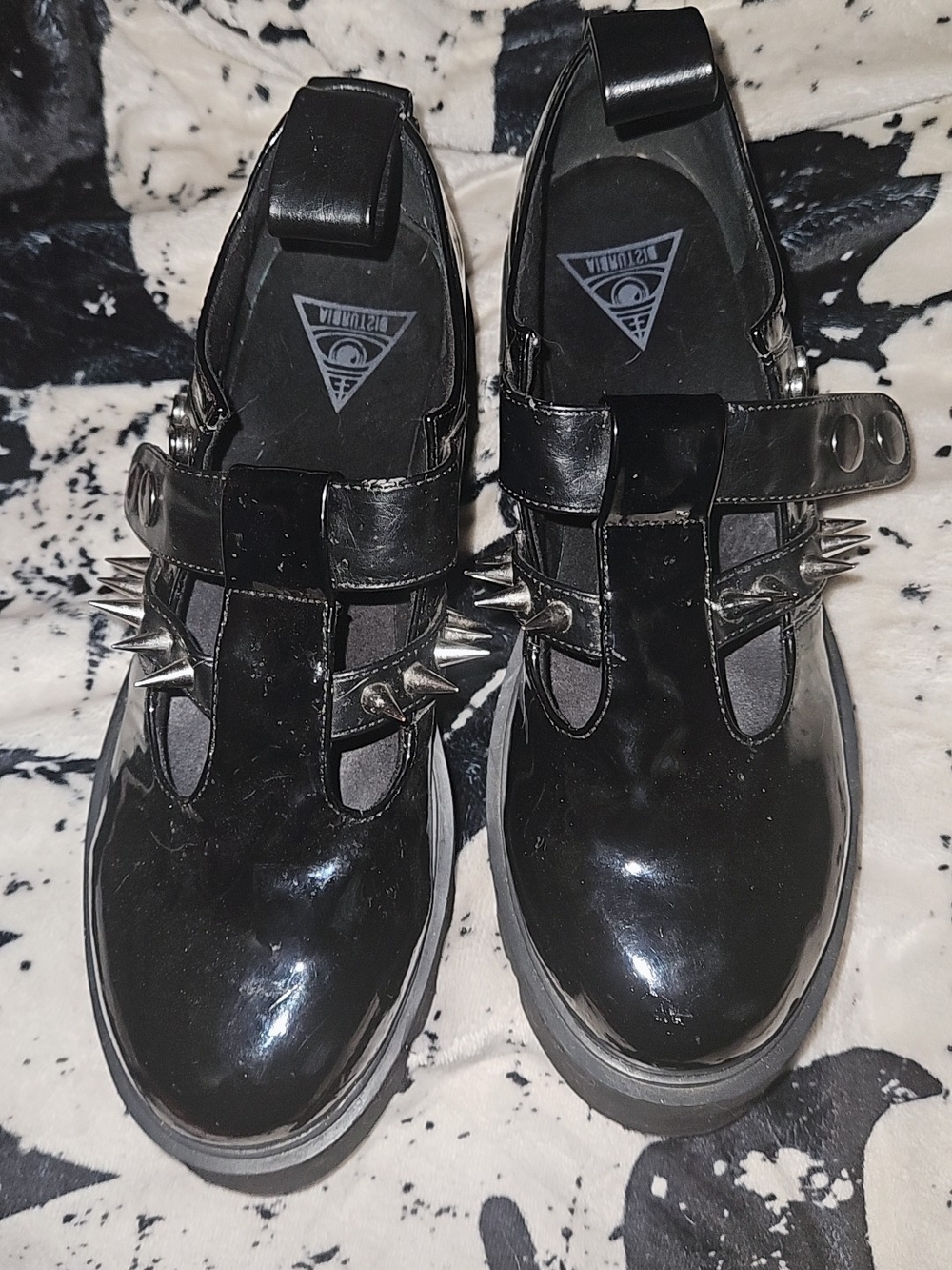 Disturbia Mary Jane Platforms with Spike Studs